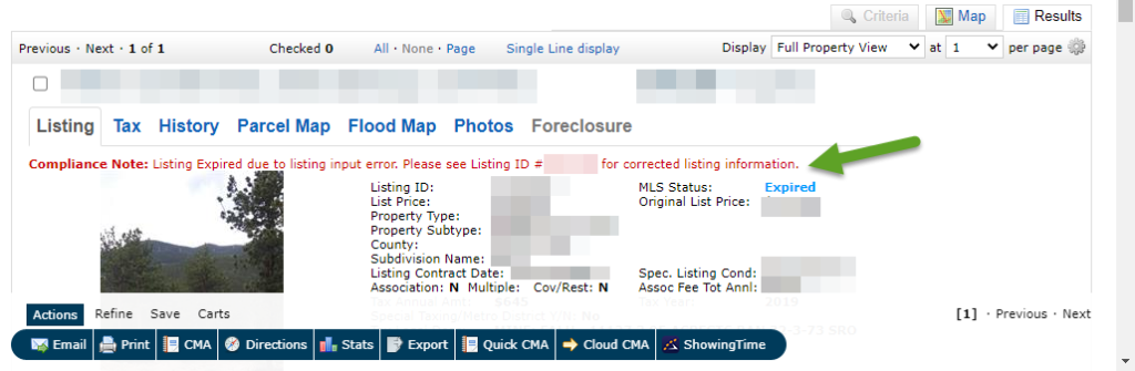 REcolorado Matrix listing compliance note