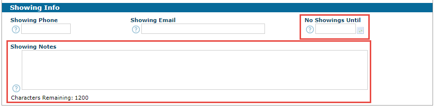 REcolorado matrix listing input showing options